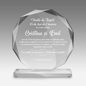 trofeu sticla ametist print text